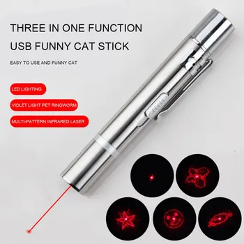 Naminių Kačių Žaislai Stick, USB Mokestis Juokingas Įvairių Modelių Llithium Baterija 100mA Talpa LED Lazeris Pen Interaktyvūs