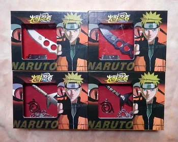 Naruto Asuma Balta/skiedra Ginklas Karoliai Japonijos Cosplay Metalo Rekvizitai Naruto Kunai Su ginklu MOKU KANAI MURA Pasirašyti priedai