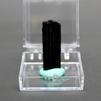 Natūralus, Mozambikas juodas turmalinas mineralinių kristalų egzempliorių akmenys ir kvarco kristalai crystal Healing dėžutės dydis 3.4 cm