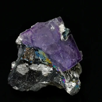 Natūralus akmuo kvarcas violetinė fluorito mineralinių kristalų mėginių iš Yaogangxian Hunan Provincijoje Kinijos A1-2