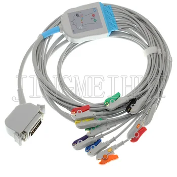 Naudoti Bosch/Hellige/Siemens/Cambridge EKG EKG 10-jungiamuoju kabeliu su 3.0 DIN/4.0 Bananų/Snap/Clip/Gyvūnų Profesinio mokymo Aligatorius įrašą leadwire.