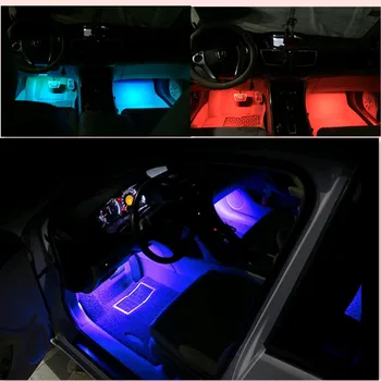 Nauja Stiliaus Automobilio Salono LED Neon Lempos 