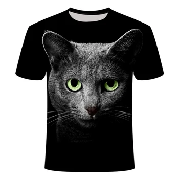 Nauja katė 3D atspausdintas T-shirt atsitiktinis trumparankoviai O-kaklo mados spausdinami 3D marškinėliai vyrų/moterų marškinėliai aukštos kokybės 3D vyrų T-shir