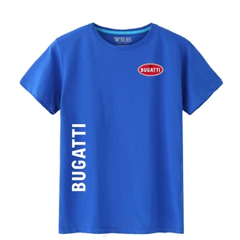 Nauja vasaros T Marškinėliai Vyrams Medvilnės trumpomis Rankovėmis Bugatti T-Shirt Vyras vientisa spalva Mens marškinėliai Topai
