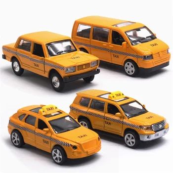 Naujas 1:32 lydinio traukti atgal, taksi žaislas modeliavimas atgal į verslą, automobilių taksi modelį, vaikų žaislų kolekcija
