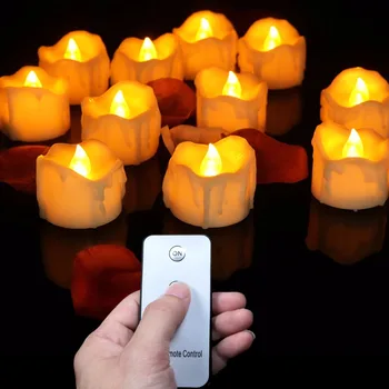 Naujas 24Pcs Mirgėjimas LED Tealights Nuotolinio Valdymo pulto Baterija Flameless Žvakės Namuose Šalis Gimtadienio Kalėdinė Dekoracija