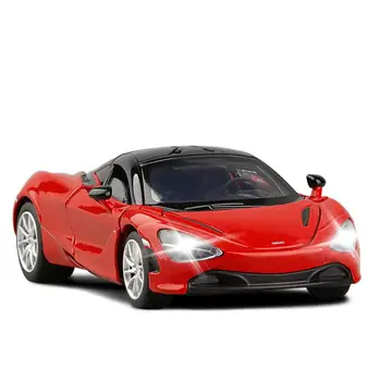 Naujas Atvykimo 1/32 Lydinio Diecast McLaren 720S Sporto Automobilio Modelį Žaislas Traukti Atgal Su Garso ir Šviesos Lenktynių Žaislai, Transporto priemonės, V251