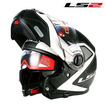 Naujas Atvykimo LS2 FF325 Modulinės Motociklo Šalmas Lenktynių Vyras Apversti Aukštyn Šalmas casco moto capacete ls2 Šalmas Su Dvigubo Objektyvo DOT
