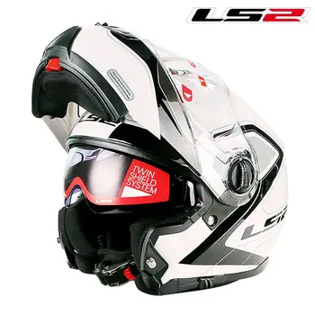 Naujas Atvykimo LS2 FF325 Modulinės Motociklo Šalmas Lenktynių Vyras Apversti Aukštyn Šalmas casco moto capacete ls2 Šalmas Su Dvigubo Objektyvo DOT