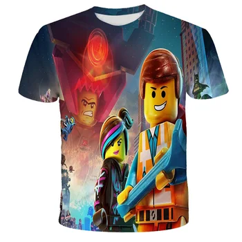 Naujas Berniukų, Mergaičių Marškinėliai Lego Superhero Ninja Trumpomis Rankovėmis T-Shirt Ninja Spausdinti Vaikams, Cartoon Vaikų Berniukų Vaikai Kostiumas