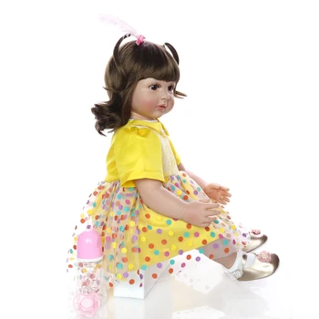 Naujas Dizainas Reborn Baby Doll 24 Colių Minkšto Vinilo Audinio Organas Mergina Vaikiška Lėlė Žaislas, Skirtas Vaikų Dienos Dovana Gimtadienio proga Mažylis