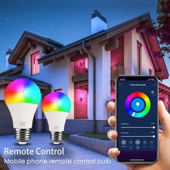 Naujas Fcmila 15W Wifi Lemputė E27 Tamsos Šviesa RGB+BMT Smart Automatikos Valdymo Balsu Dirbti Su Alexa, Google Namų , Dropshipping