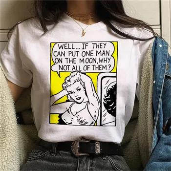 Naujas Feminizmo Grafinis Atspausdintas T Shirts Femme Tumblr Vasaros Drabužių Mergina Galia Grafinis T Marškinėliai Moterims Juokinga Feminizmo Marškinėliai