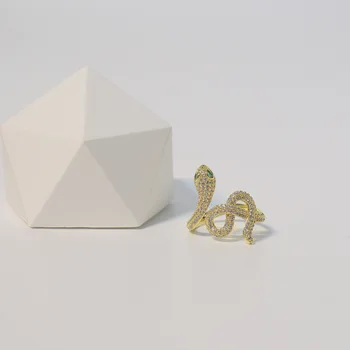 Naujas Mados Prekės ženklo Papuošalai Elegantiškas Kristalų Gyvatė Reguliuojamas Žiedai Moterims Unikalus Cirkonis Subtilus Šalies Žiedai