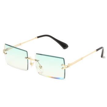 Naujas Mados Taškus Akiniai nuo saulės Moterims Mažas Kvadratas Saulės akiniai Prabangos Prekės Metalo Atspalvių UV400 Akiniai oculos de sol