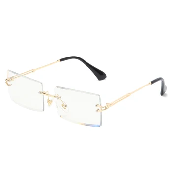 Naujas Mados Taškus Akiniai nuo saulės Moterims Mažas Kvadratas Saulės akiniai Prabangos Prekės ženklo Dizainas Metalo Sunglass UV400 Atspalvių Akiniai