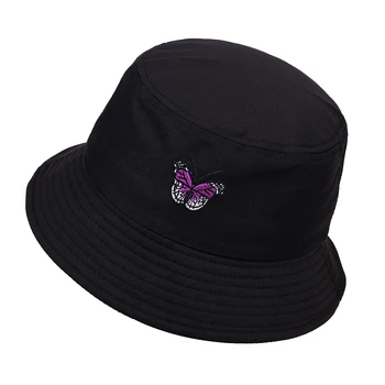 Naujas Mados vasaros Moterims saulės kibiro kepurę Drugelis Išsiuvinėti Žvejys Skrybėlės Paprastas Skydelis Kepurės Lauko Atsitiktinis Skrybėlę panamos Skrybėlės