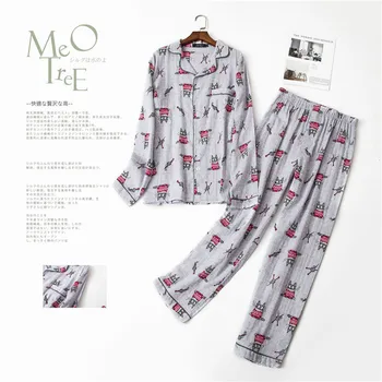 Naujas Medvilnės Vyrų Rudenį&žiemos ilgomis rankovėmis Pižama Kelnės Kostiumas Medvilnės Verpalų Sleepwear Minkštas Namų Drabužių Rinkinys