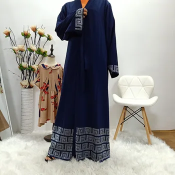 Naujas Musulmonų Mados Kaftan Dubajus Abaja Kimono Turkija Hijab Abaja Suknelė Malaizijos Islamo Drabužiai Moterims Caftan Artimuosiuose Rytuose