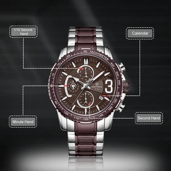 Naujas NAVIFORCE Prabangos Prekės ženklo Vyrai Žiūrėti Karinės Sporto laikrodžiai Mens Vandeniui Vyrų Laikrodis Kvarcinis Laikrodis Relogio Masculino 2020 m.