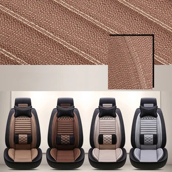 Naujas(Priekinis+Galinis) lino Universaliųjų automobilių sėdynės padengti mitsubishi pajero 2 3 4 visas sporto carisma montero sport outlander 3 iš xl