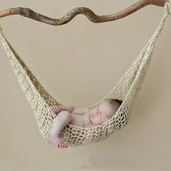 Naujas gimęs foto rekvizitai mezgimo hamakas kūdikių fotografija prop naujagimių kempingas fotografavimo kūdikių nuotraukos priedai karšto bamblys nuotrauką