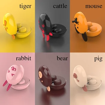 Naujas mielas 3D animaciją kiaulių gyvūnų belaidė laisvų rankų įranga 