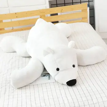 Naujas milžiniškas baltasis lokys pliušinis žaislas baltasis lokys lėlės miega apkabinti turėti pagalvę meškėnas lėlės girl dovana deco 100cm 150cm DY50666