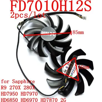 Naujas originalus FirstD FD7010H12S 4pin 85mm Dual-X Ventiliatorius safyras HD6850 HD6970 HD7870 2G HD7950 HD7970 grafikos plokštės aušinimo ventiliatorius