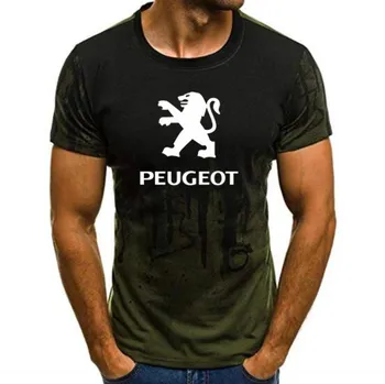 Naujos Vyriškos Mados 2019 Trumpas Rankovės Peugeot T-shirt o-Kaklo Medvilnės Marškinėliai Vyrams Viršūnes & Tees Kamufliažas trumpomis Rankovėmis marškinėlius