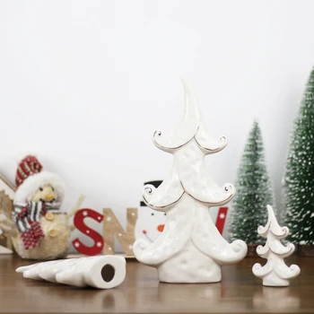 Naujosios Europos Baltos Keramikos, Medžio Tuščiaviduriai Žvakių Laikiklis Porceliano, Medžio Statulėlės Namų Vestuvių Dekoravimo Kalėdų Dekoro Priedai