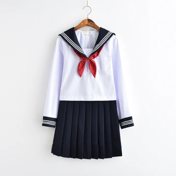 Naujų Pardavimo 2021 Balta Mokyklos Vienodos Japonijos Merginos Klasės Karinio Jūrų Laivyno Jūreivis Studentų Uniformų Drabužių Anime Cosplay Jūrininkas Kostiumai