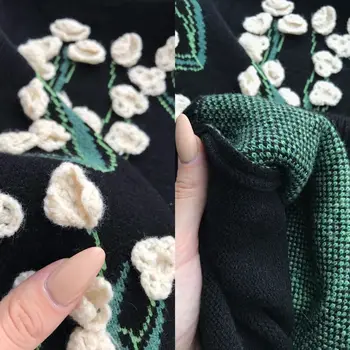 Negabaritinių Storio Žiemos Džemperis Moterims 2021 Naujas Vertus Crocet 3D Gėlių Megztiniai Megztinis Moteriška C-330