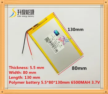 Nemokamas Pristatymas Tablet pc 5580130 3.7 V 6500mAH (polimeras ličio jonų baterija) Li-ion baterija tablet pc