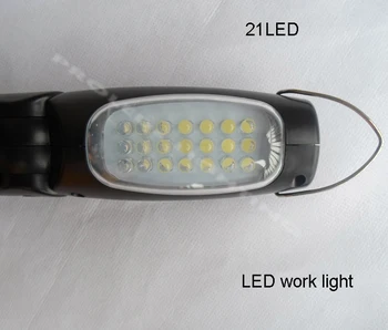 Nemokamas pristatymas 2 in 1 daugiafunkcinis nešiojamas 21+5 LED blykste led darbo šviesos sulankstomas LED darbo lempa tikrinimo šviesos garažas