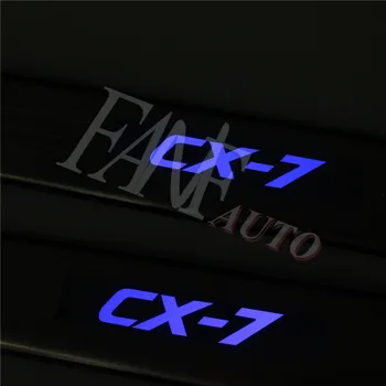 Nerūdijančio Plieno Led Durų Slenksčio Nusitrinti Plokštė Guard Palangės Raštas Apdaila Už Mazda CX7 CX-7 2006-2012