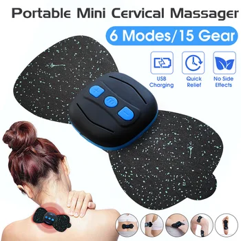 Nešiojamų Mini Electric gimdos Kaklelio Massager 5 Režimai, 15 Intensyvumo Lygiai USB Įkrovimo Belaidžio Sveikatos Terapija Kaklo Massager
