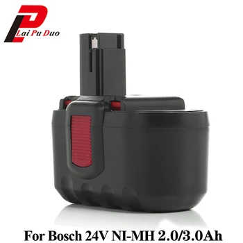 Ni-MH 24V 2.0/3.0 Ah Už Bosch:12524,GKG24V,2607335279,BH-2424,2607335445,125-2411524,SAW24V,2607335509,BH24VF Įrankio Baterija