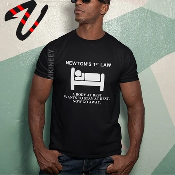 Niutonas Pirmasis Teisės Marškinėlius Fizinio Vėpla Kūno ramybės Nori Apsistoti, Pailsėti Dabar išeiti  Priemoka Medvilnės Marškinėlius EU Dydis