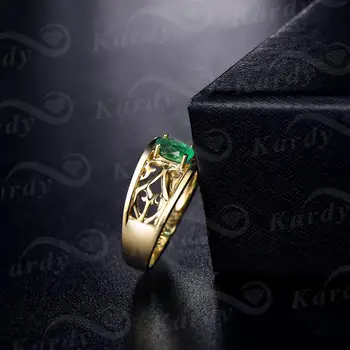 Nuostabi, Originali Gamtos Kolumbijos Smaragdas Ovalo Supjaustyti 14 karatų Geltonasis Auksas Vestuvės Vestuvinis Juostos Žiedas Moterims