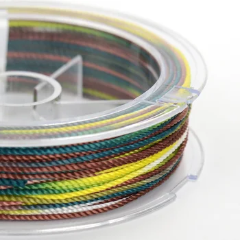 OAR24 sruogos gradiento kryptis 1mm spalvos rankų darbo pintas virvę pinti apyrankę virvę spalvinga rankų virvę spalvinga linijos