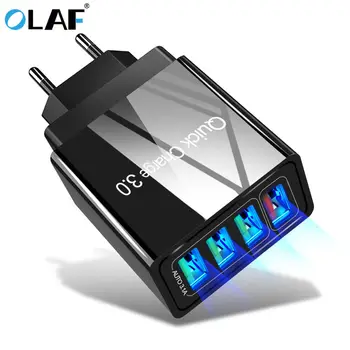 OLAF Universalus 48W Greitai Įkrauti USB 3.0 4 Prievadų USB Įkroviklis QC 3.0 Greito Įkrovimo Mobiliojo Telefono Įkroviklį 