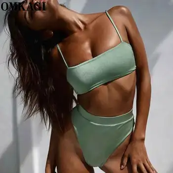 OMKAGI Brazilijos Bikini 2020 M. maudymosi kostiumėlį, Seksualus Biquini Push Up Plaukimo Maudymosi Kostiumą Bikini Komplektas Maillot De Bain Femme maudymosi Kostiumėliai Moterims
