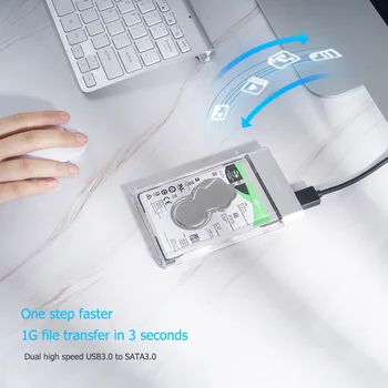 ORICO 2.5 colių Skaidrus Kietojo Disko Dėžutė 5Gbps SATA į USB 3.0 Kietojo Disko Atveju Įrankį Nemokamai Talpyklos Paramos 4TB už 7-9.5 mm HDD