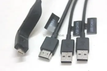 ORIGINALUS, 3-in-1 cable HDMI-USB Už Deepoon DPVR E3B/E3C/E3 Polaris Virtualios Realybės laisvų Rankų įranga