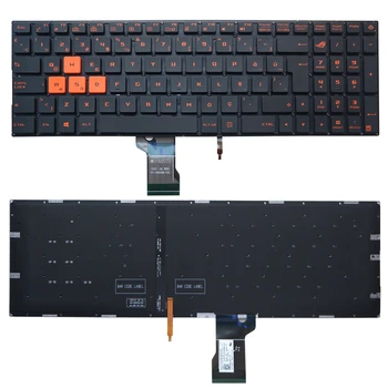 OVY LA TR UK nešiojamojo kompiuterio klaviatūros ASUS GL502 GL502V GL502VT GL502VS GL502VM GL502VY su Apšvietimu, 0KNB0-662PLA00 0KN0-TD1LA13