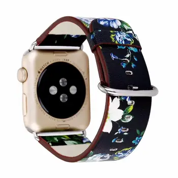 Odinis Dirželis, Apple Watch Band 42 38 40mm 44mm Gėlių Dizainas Riešo Apyrankę iwatch se dirželis 1/2/3/4/5/6 Nacionalinės Spausdinti
