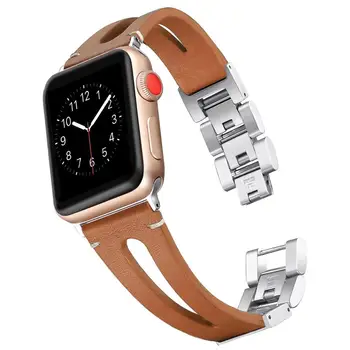 Odos Juostų, Apple Watch Band Serijos 4 40mm 44mm,Serija 3/2 38mm 42mm, Rankų darbo Senovinių Odos Apyrankė Suderinama iwatch