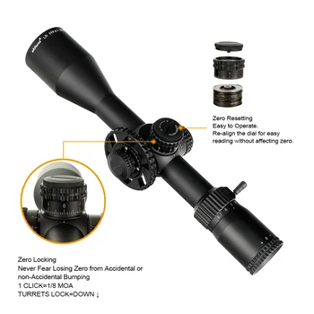 Ohhunt LR FFP 4.7-28X50 SFIR Pirmas Židinio Plokštumos Medžioklės Riflescope Stiklo Išgraviruotas Tinklelis Pusėje Paralaksas Lock Reset taikymo Sritis