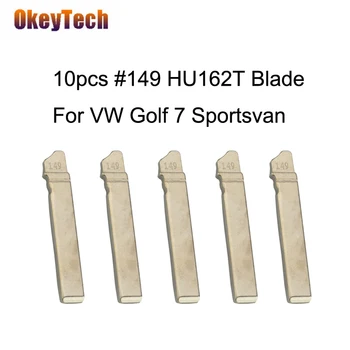 OkeyTech 10vnt Nr. 149 Nuotolinio Flip Folding Automobilio Raktas HU162T Blade V W Golf 7 Sportsvan Pakeitimo Auto Klavišą Pūko Tuščią Peilis
